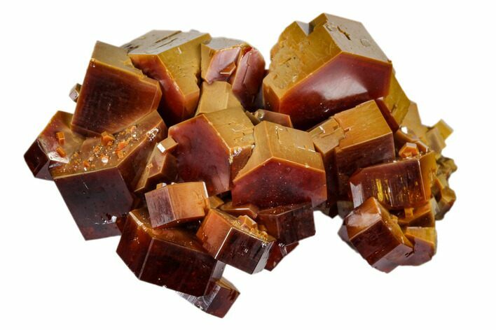 Large, Red & Tan Vanadinite Crystal Cluster - Morocco #116752